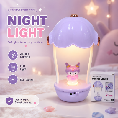 3 in 1 Mini Hot Air Balloon Night Light Desk Lamp With Sharpener
